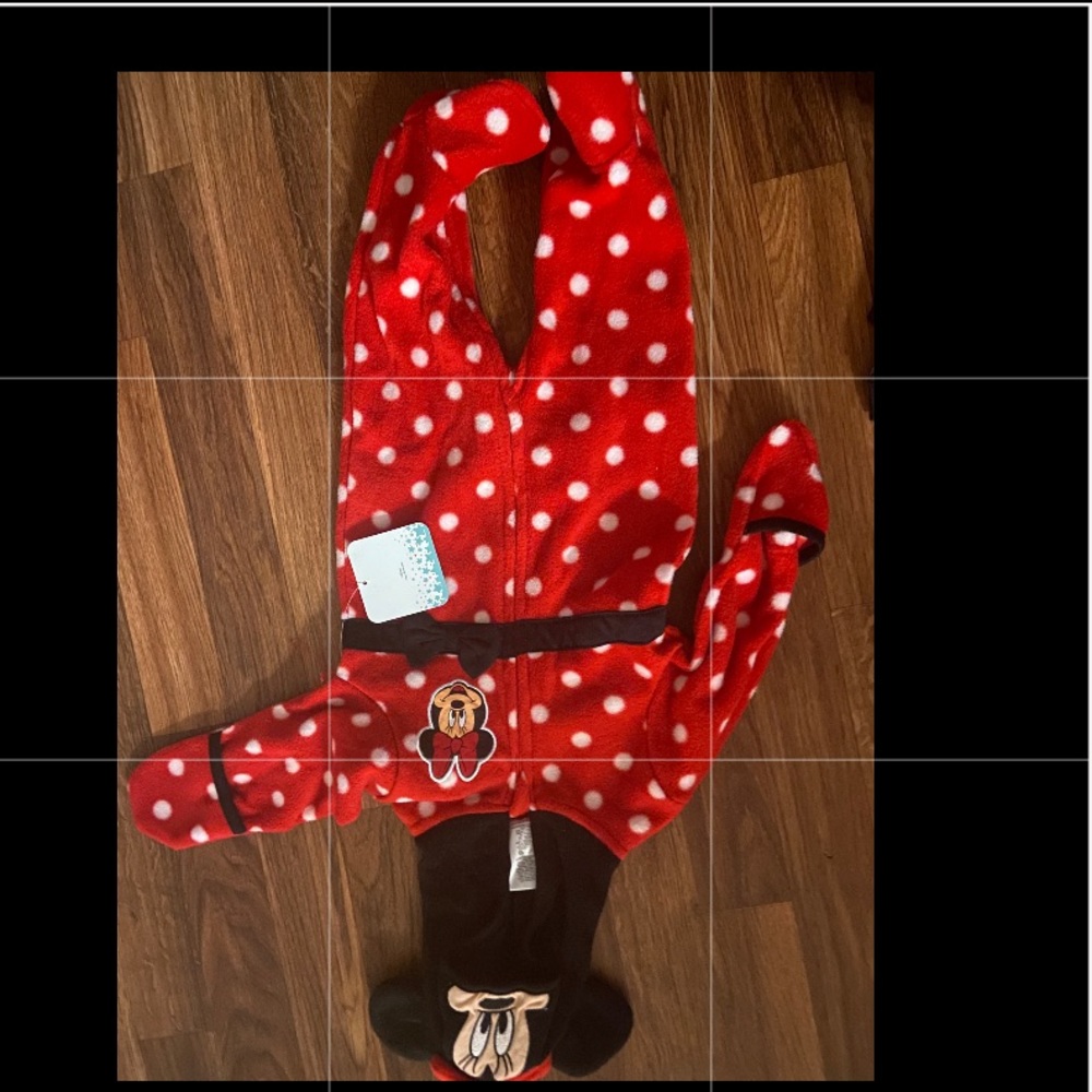 Baby girl mini mouse one piece sleeper
